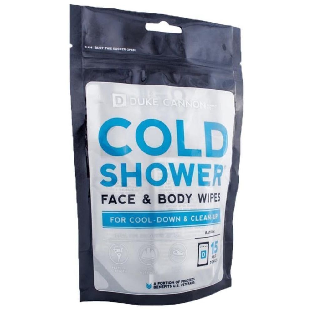 Duke Cannon Cold Shower Face & Body Wipes Cooling D1 - Picture 3 of 4